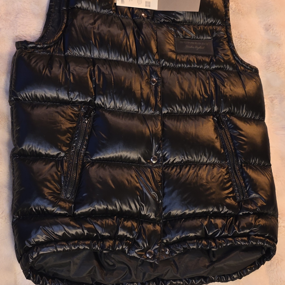 Burberry Glossy Black Puffer Coat